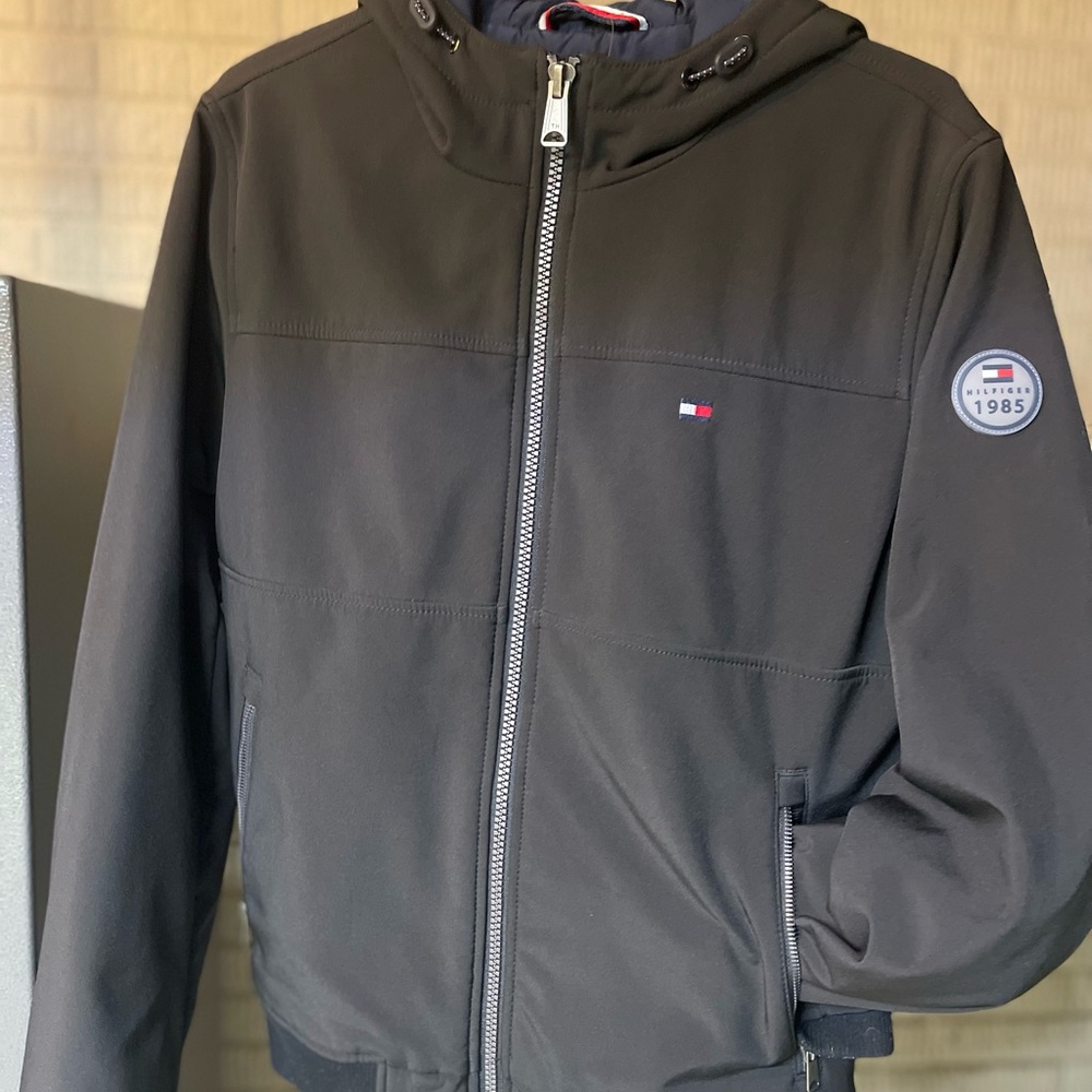Tommy Hilfiger Men's Black Windbreaker Jacket